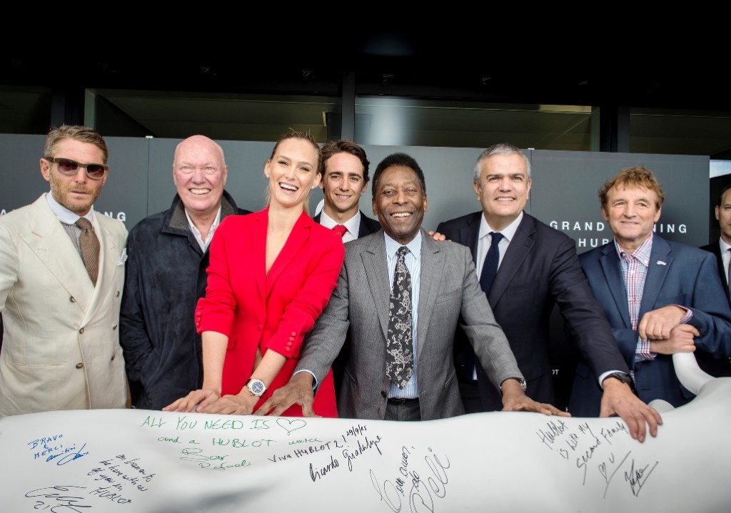 Hublot ambassadors at the brand’s  Nyon Manufacture 